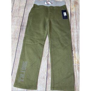 Tommy Hilfiger Boys 5 Olive Green Sweatpants NEW Functional Drawstring